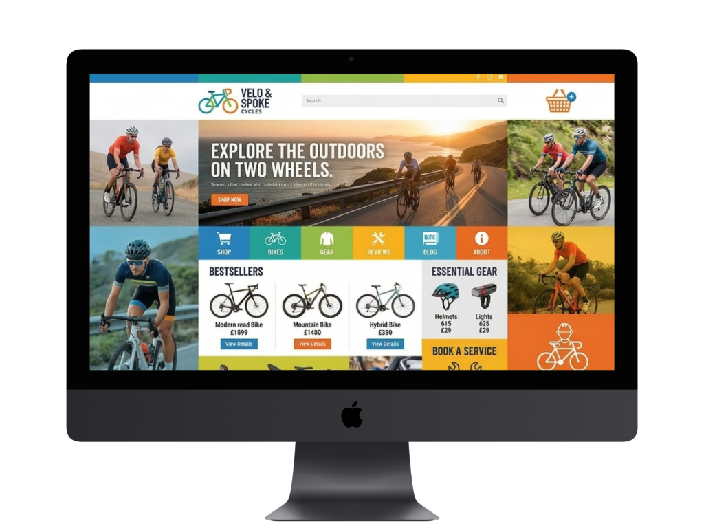 bike shop homepage