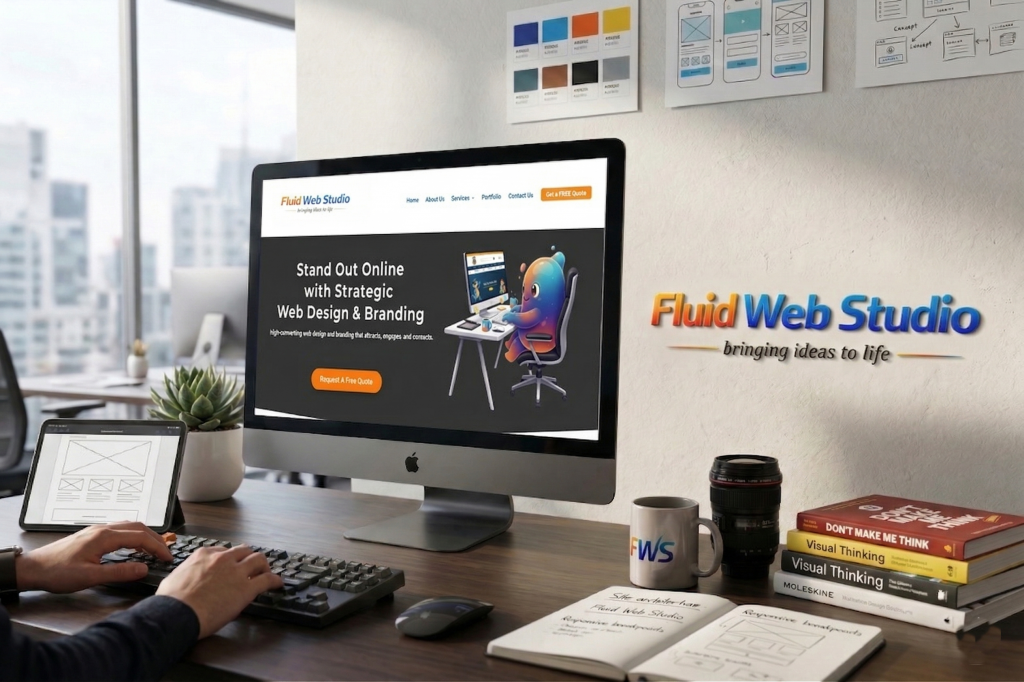 About Us office scene