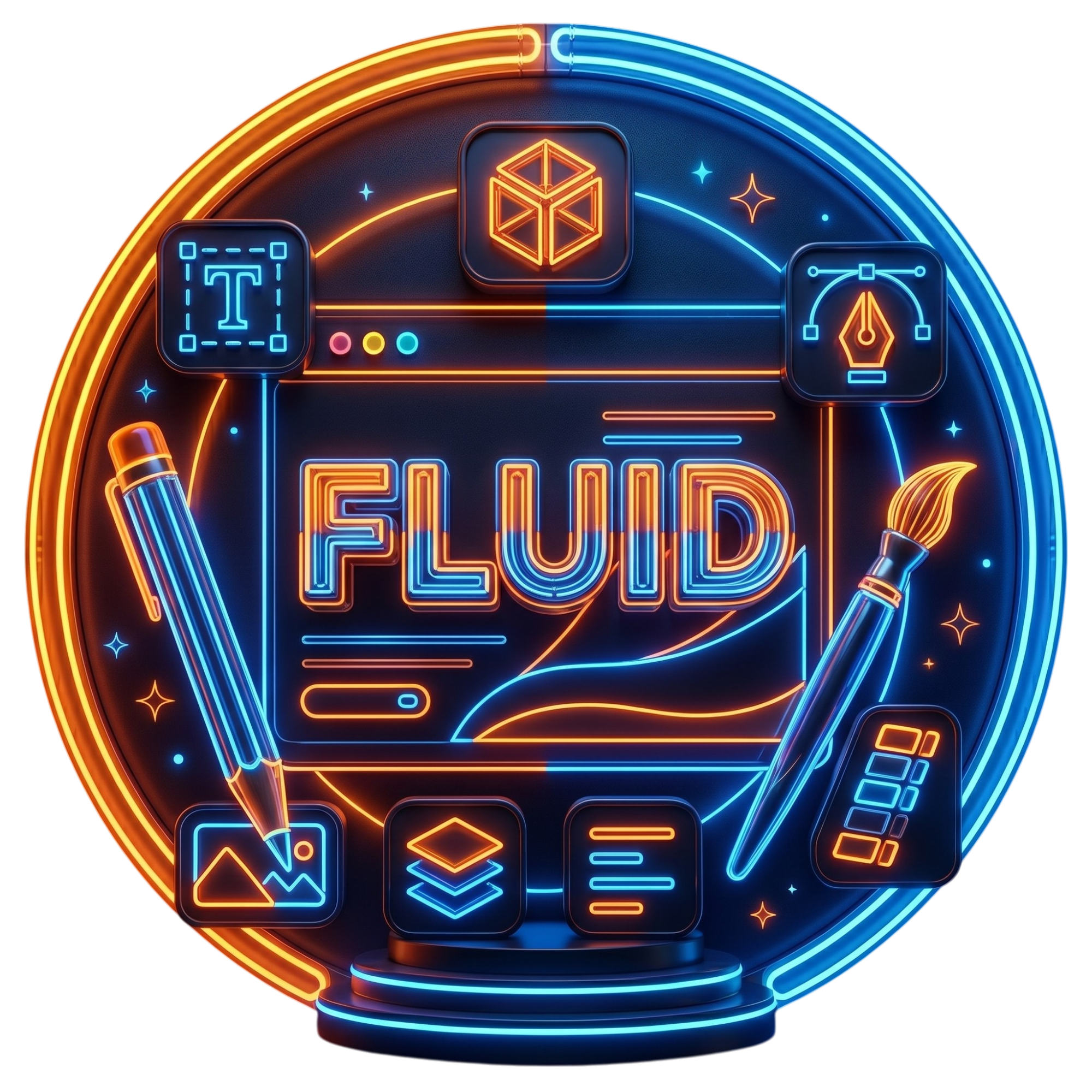 Home banner design neon
